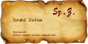 Szuhi Zolna névjegykártya